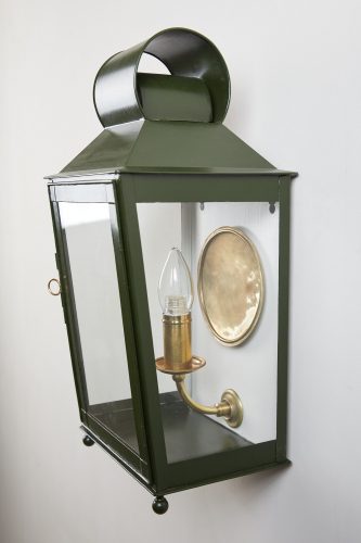 A classic wall lantern design of the late regency/early Victorian period, made to order in England by HOWE London.