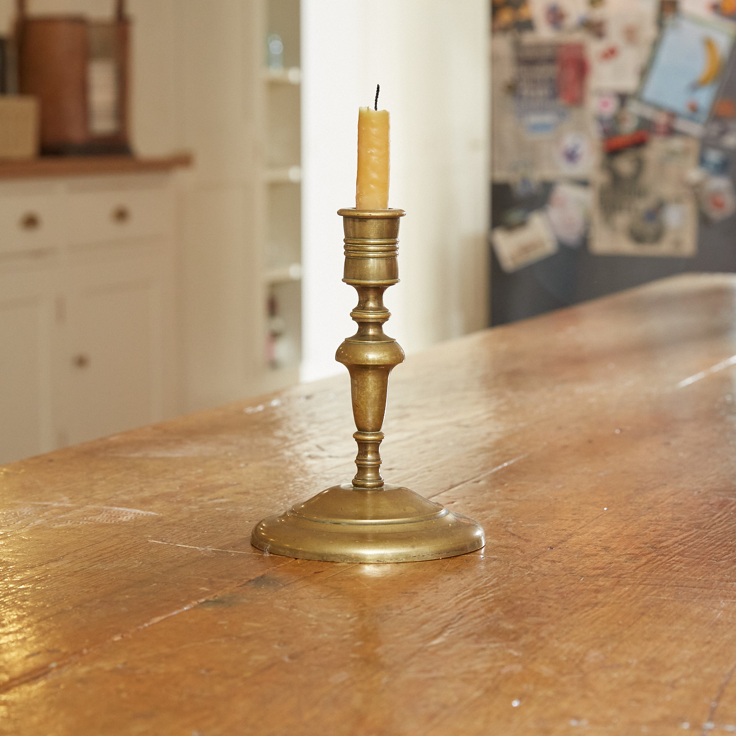 17th Century Dutch Style Brass Candlestick