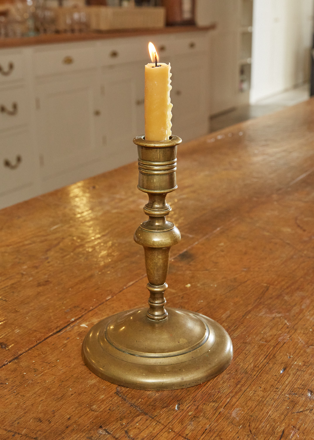 17th Century Dutch Style Brass Candlestick