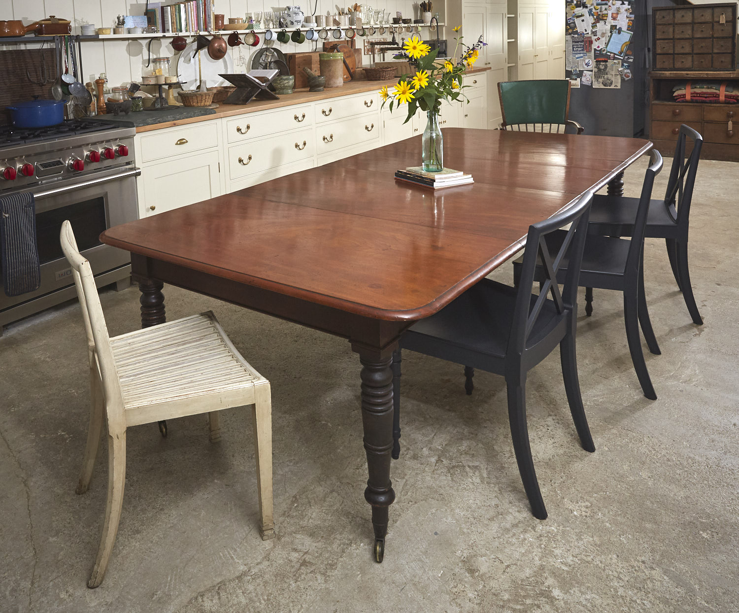 mahogany kitchen table set