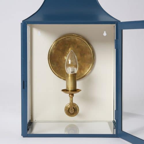 A grand wall lantern with a pagoda rood, available in three sizes and made to order by HOWE London.