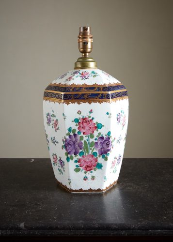 HL5399 – Ceramic Hand Paint Floral Lamp-0001
