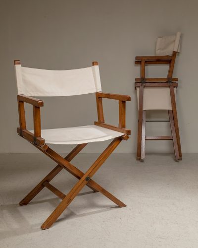 HL05757 White Canvas Folding Chairs-235