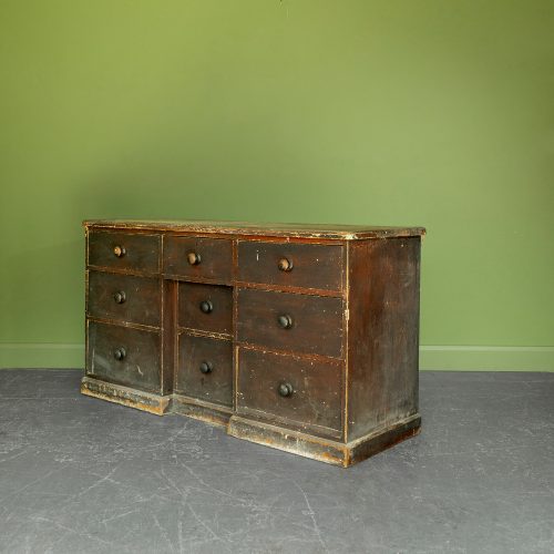 19th Century painted pine sideboard-095