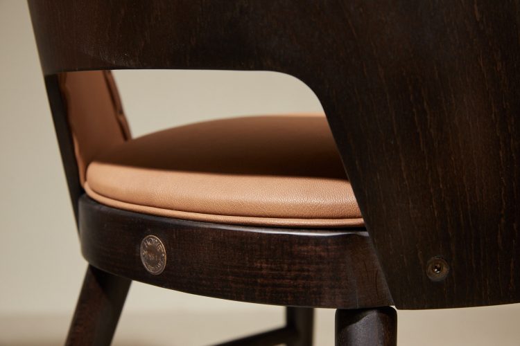 A handmade Camembert Chair by HOWE London, made in England.