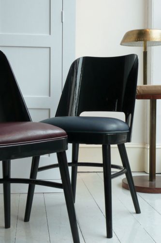 A handmade Camembert Chair by HOWE London, made in England.