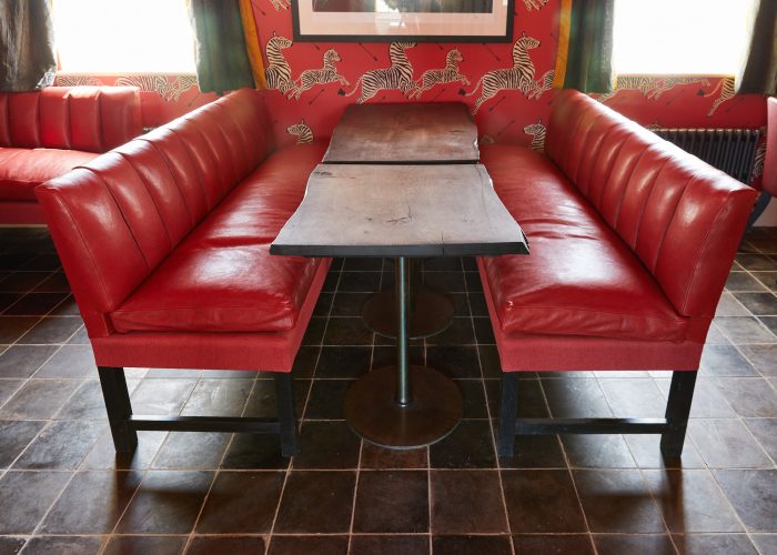 The HOWE London Dumbell Table in the Suffield Arms, traditionally made in England.