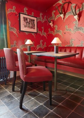 The HOWE London Dumbell Table in the Suffield Arms, traditionally made in England.