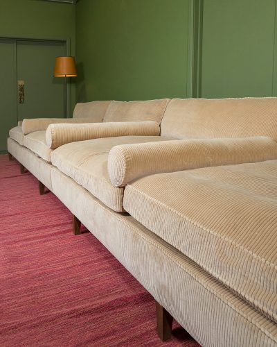 A very large Tamburlaine sofa, handmade in England by HOWE London.