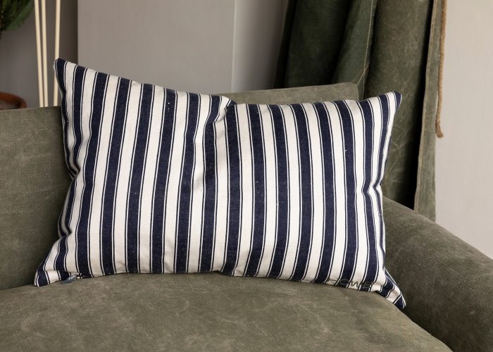 HB900565 Ticking Cushion With Navy and White-8128