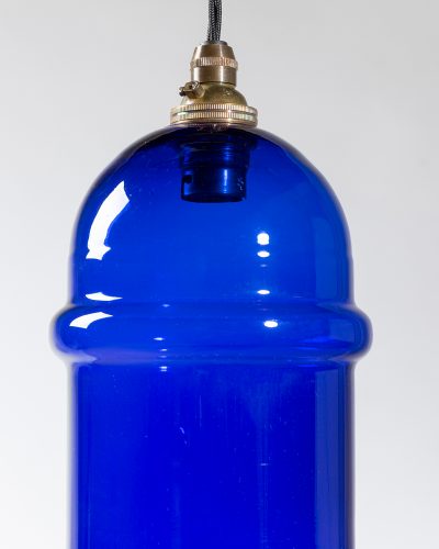 HL6644 An unusual- Bristol blue – glass shade-10412