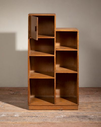 HL6476 1930s – art deco- bookcase limed oak-14536