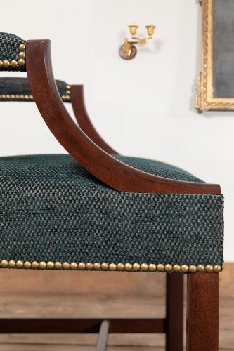 A handmade HOWE London Gainsborough Carver Armchair traditionally made in England.