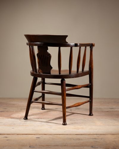 HL5703 C19th Bow Back Smoker’s Chair-16413