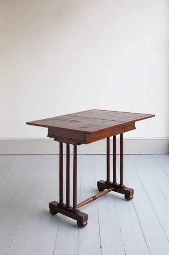 HL6677 A 19th Century rosewood folding top card table-15677