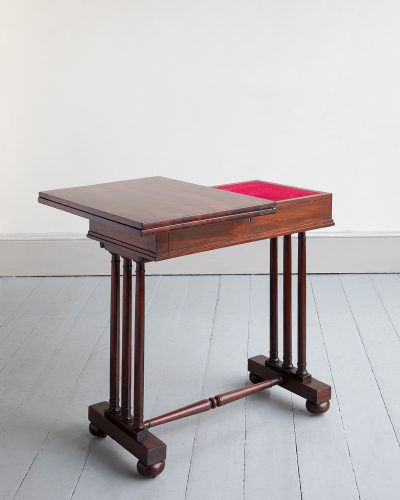 HL6677 A 19th Century rosewood folding top card table-15699_195 copy