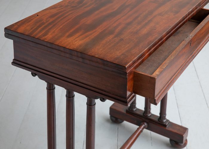 HL6677 A 19th Century rosewood folding top card table-15711