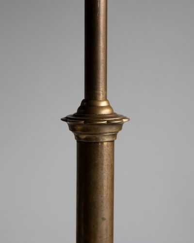 HL6259 Late C19th Art Nouveau Brass Floor Lamp-17574