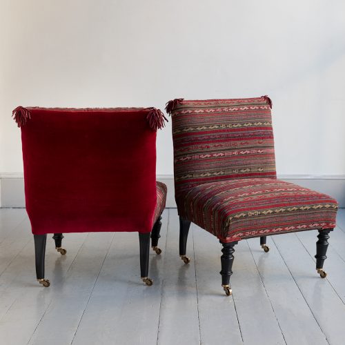 HL5831 Pair of late C19th Upholstered Side Chairs – May 22-18234