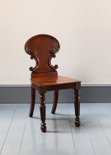 HL6750 A late Regency mahogany hall chair, att. To Gillows-18548