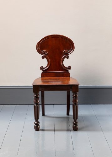 HL6750 A late Regency mahogany hall chair, att. To Gillows-18551