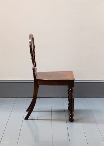 HL6750 A late Regency mahogany hall chair, att. To Gillows-18553