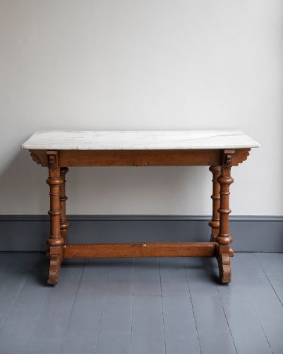 HL6825 Arts and Crafts Marble Top Table-18869