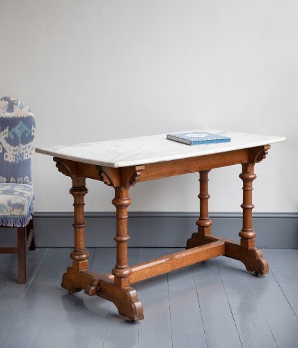 HL6825 Arts and Crafts Marble Top Table-18872