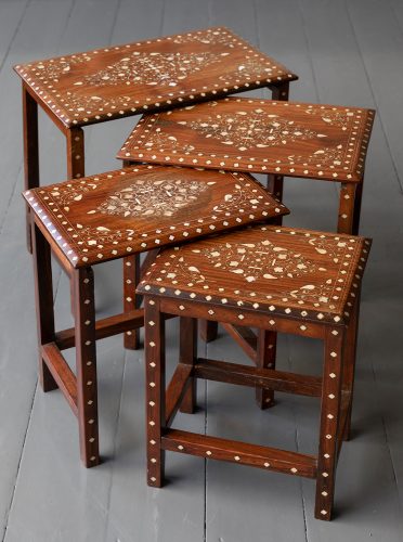 HL6739 Nest of Four Inlaid Occasional Tables-23835