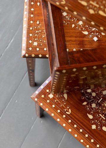 HL6739 Nest of Four Inlaid Occasional Tables-23838