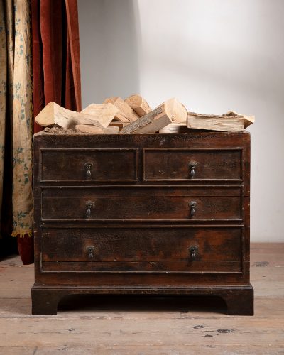 HL6783 Early C20th Large Faux Chest Log Bin-23451