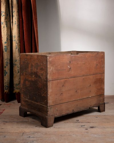 HL6783 Early C20th Large Faux Chest Log Bin-23468