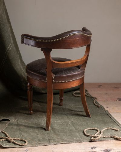 HL6921 C19th Leather Desk Chair-23386