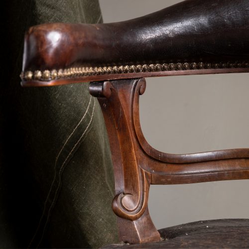 HL6921 C19th Leather Desk Chair-23394