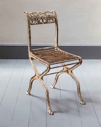 HL6965 Pair of Early C19th Iron Chairs-25682