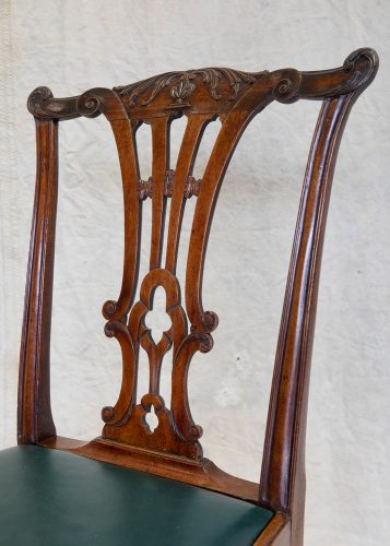 HL6890 Set of Six Chippendale Period Dining Chairs_F9A4299