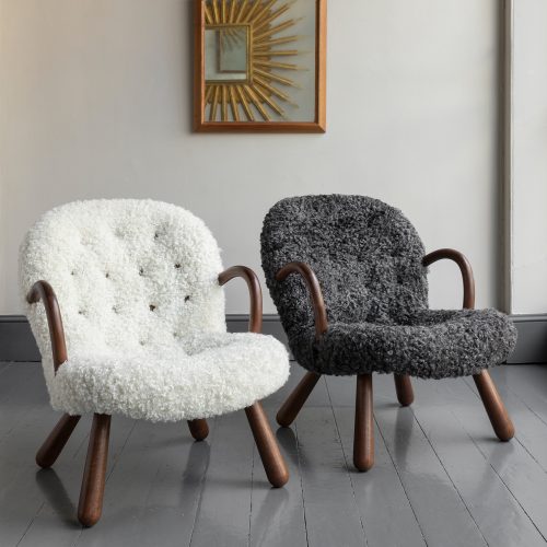 HB900650 Clam Chair in Ecru Shearling-32076