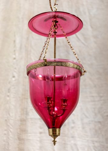 HL5209 Late C19th ‘Hundi’ Glass Globe Lantern-29470