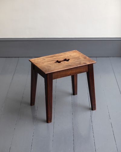 HL7160 A 19th century fruitwood stool-31417