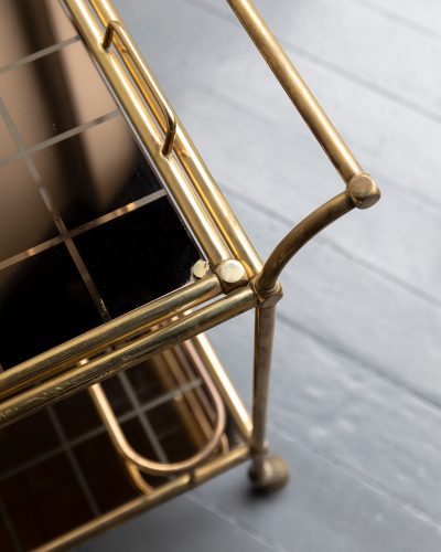 HL7265 A 1950’s Brass trolley with matching tray-31341
