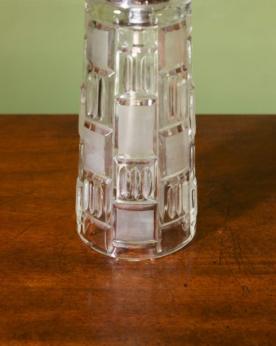 HL7356 1960’s moulded and cut glass lamp base-34073